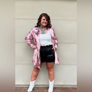 Eloquii Rose Sequin Blazer